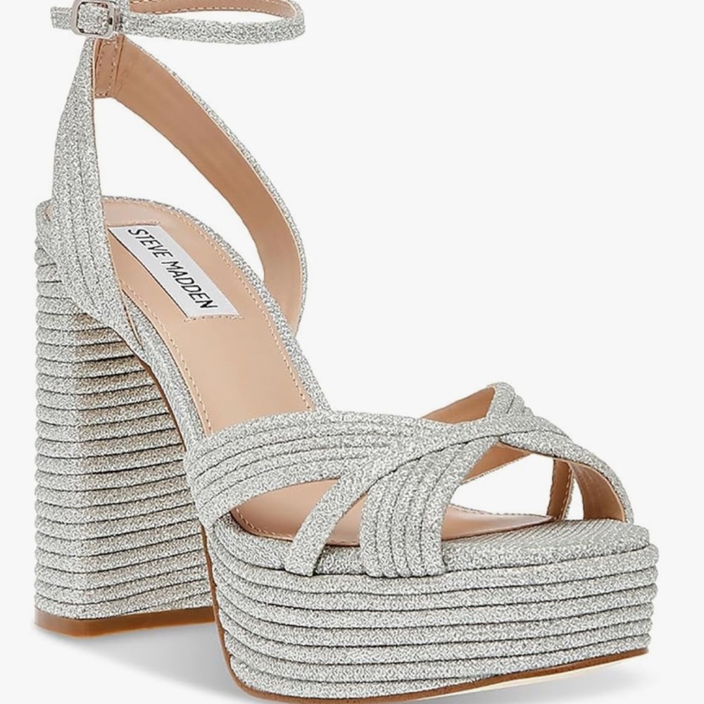 Steve Madden Silver Women's Platform Heels